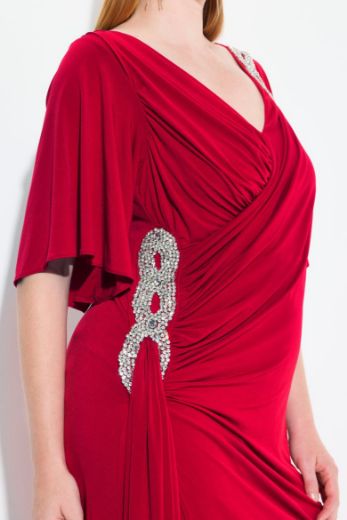 Plus size veliki brojevi Haljina maxi V ovratnika za punije