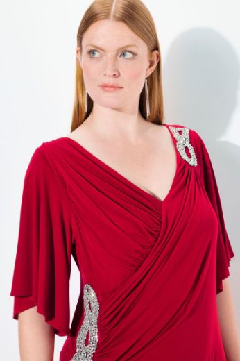 Plus size veliki brojevi Haljina maxi V ovratnika za punije