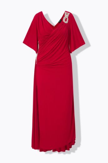 Plus size veliki brojevi Haljina maxi V ovratnika za punije