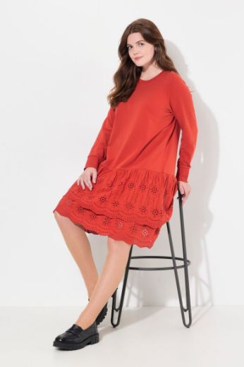 Plus size veliki brojevi Haljina s volanima od čipke za punije