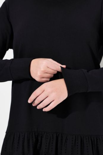 Plus size veliki brojevi Haljina s volanima od čipke za punije