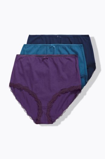 Plus size veliki brojevi Gačice maxi 3 komada s dodatkom čipke na obrubu za punije