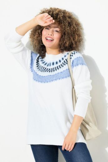 Plus size veliki brojevi Pulover s prugastim uzorkom za punije