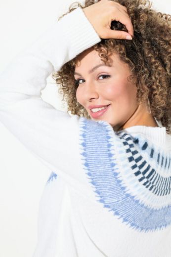 Plus size veliki brojevi Pulover s prugastim uzorkom za punije