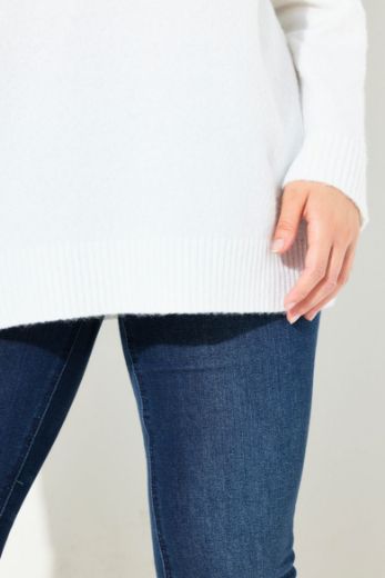 Plus size veliki brojevi Pulover s prugastim uzorkom za punije