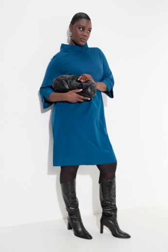 Plus size veliki brojevi Haljina 3/4 rukava A kroja za punije