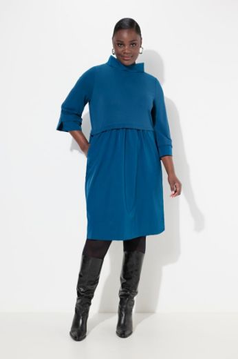 Plus size veliki brojevi Haljina 3/4 rukava A kroja za punije