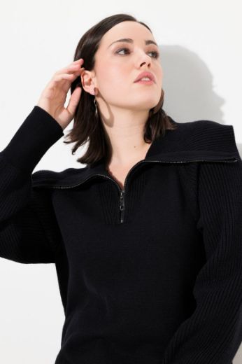 Plus size veliki brojevi Pulover s polu zatvaračem za punije