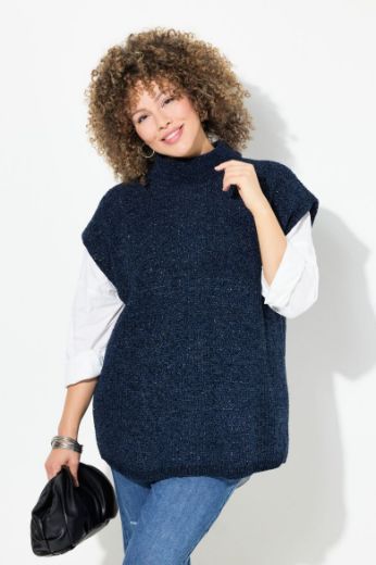 Plus size veliki brojevi Pulover kratkih rukava povišenog ovratnika za punije
