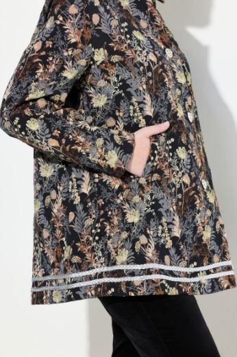Plus size veliki brojevi Sako elegantni  cvjetnog uzorka za punije