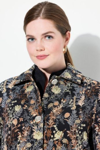 Plus size veliki brojevi Sako elegantni  cvjetnog uzorka za punije