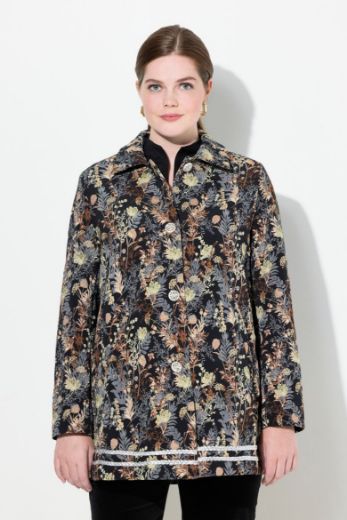 Plus size veliki brojevi Sako elegantni  cvjetnog uzorka za punije