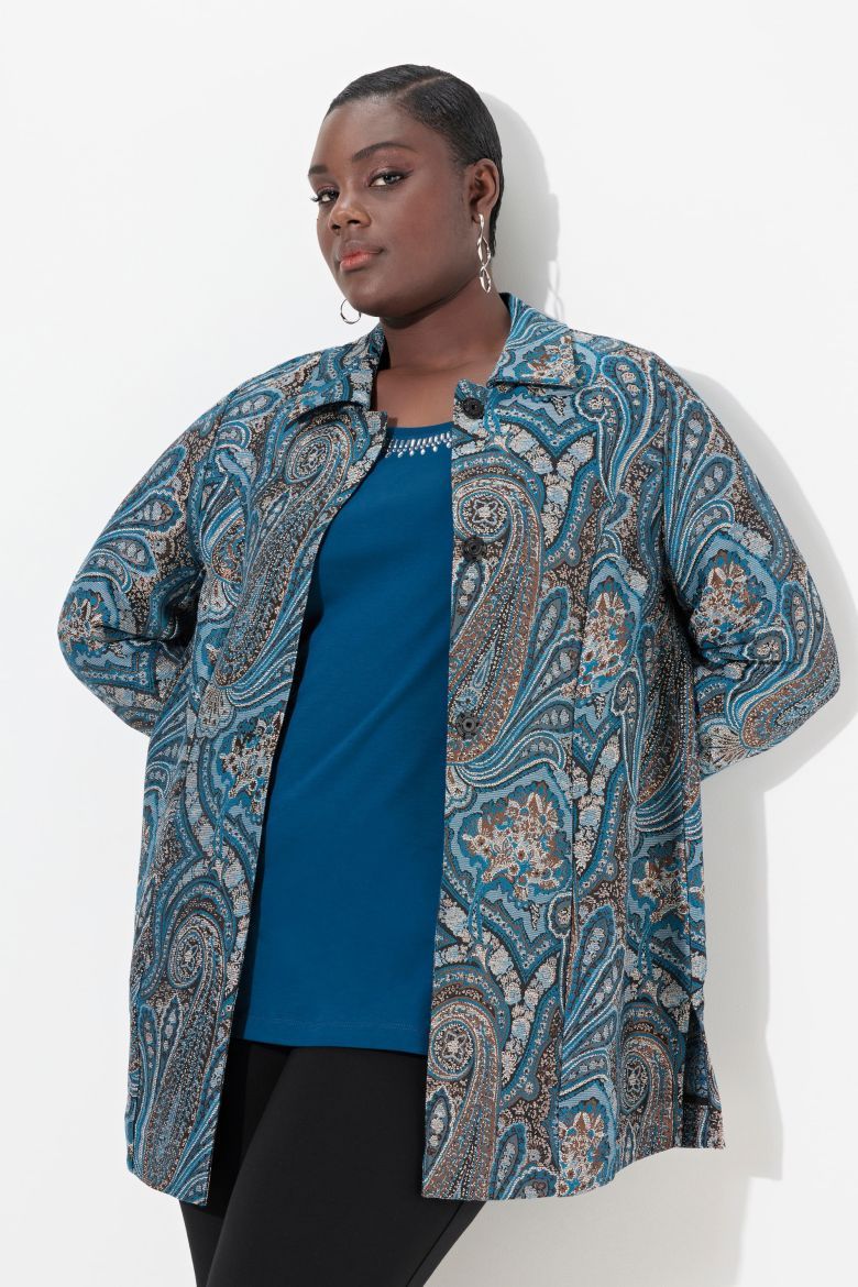 Plus size veliki brojevi Jakna lagana s printom za punije