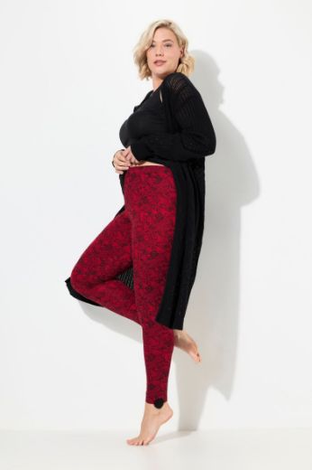 Plus size veliki brojevi Tajice s čipkastim printom za punije