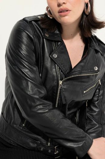 Plus size veliki brojevi Jakna kožna kraći model za punije