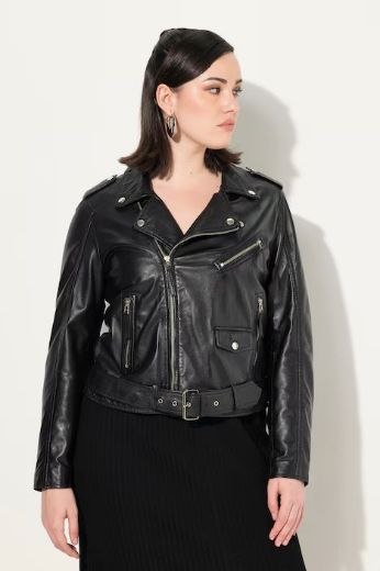 Plus size veliki brojevi Jakna kožna kraći model za punije