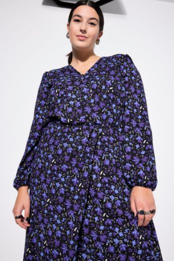 Plus size veliki brojevi Haljina cvjetnog uzorka za punije