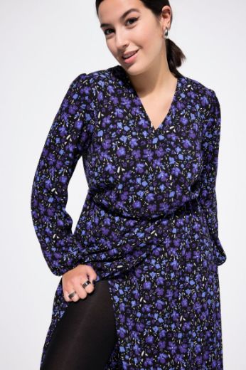 Plus size veliki brojevi Haljina cvjetnog uzorka za punije