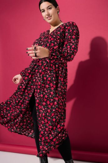 Plus size veliki brojevi Haljina cvjetnog uzorka za punije