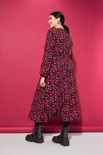 Plus size veliki brojevi Haljina cvjetnog uzorka za punije
