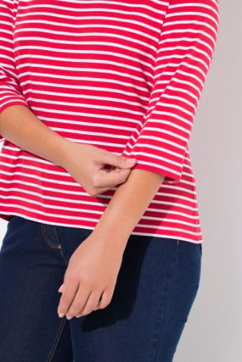 Plus size veliki brojevi Majica 3/4 rukava okruglog ovratnika za punije