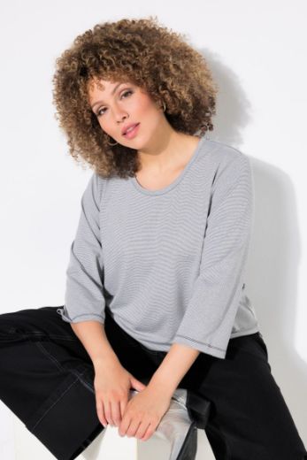 Plus size veliki brojevi Majica 3/4 rukava okruglog ovratnika za punije