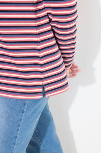 Plus size veliki brojevi Majica dugih rukava na pruge za punije