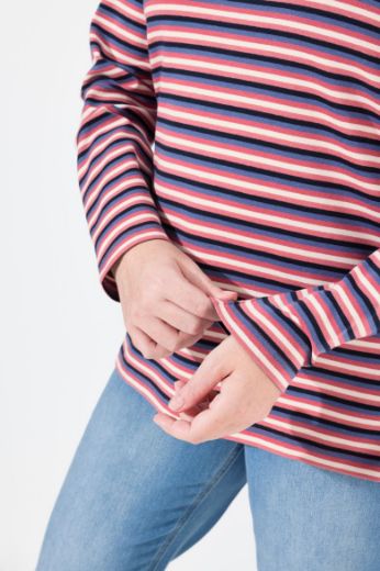 Plus size veliki brojevi Majica dugih rukava na pruge za punije