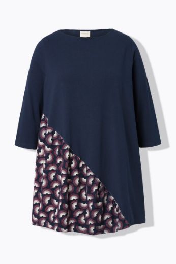 Plus size veliki brojevi Majica 3/4 rukava A kroja za punije