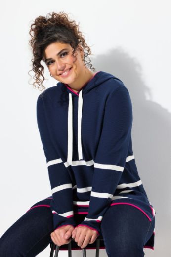 Plus size veliki brojevi Pulover dugih rukava na pruge za punije