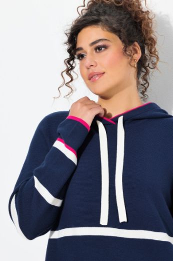 Plus size veliki brojevi Pulover dugih rukava na pruge za punije