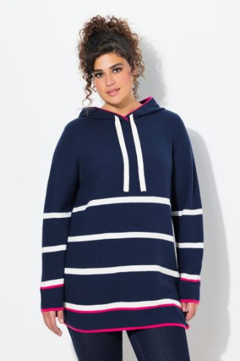 Plus size veliki brojevi Pulover dugih rukava na pruge za punije