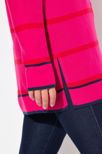 Plus size veliki brojevi Pulover dugih rukava na pruge za punije