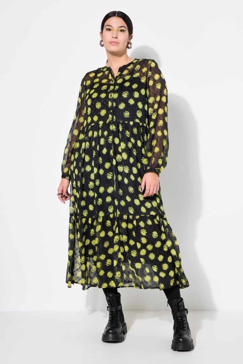 Plus size veliki brojevi Haljina maxi s printom na točkice za punije