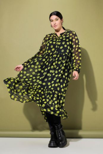 Plus size veliki brojevi Haljina maxi s printom na točkice za punije