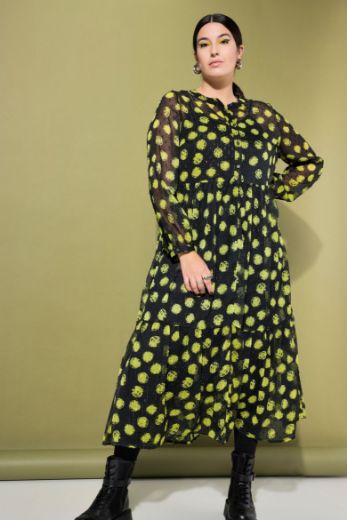 Plus size veliki brojevi Haljina maxi s printom na točkice za punije