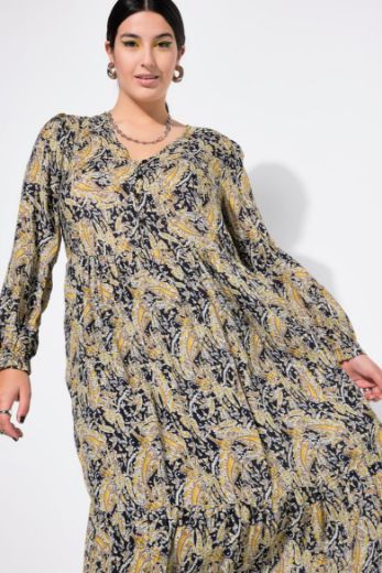 Plus size veliki brojevi Haljina V ovratnika za punije