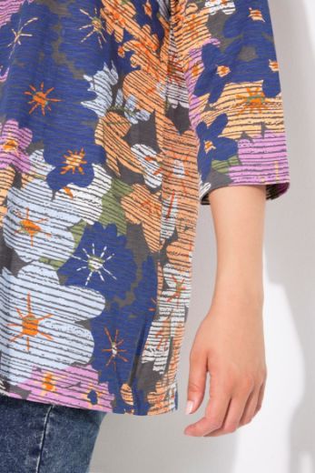Plus size veliki brojevi Majica 3/4 rukava V ovratnika za punije