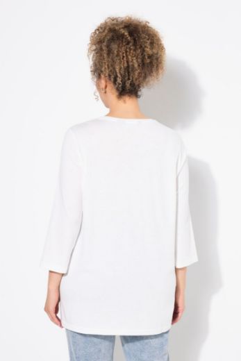 Plus size veliki brojevi Majica 3/4 rukava V ovratnika za punije