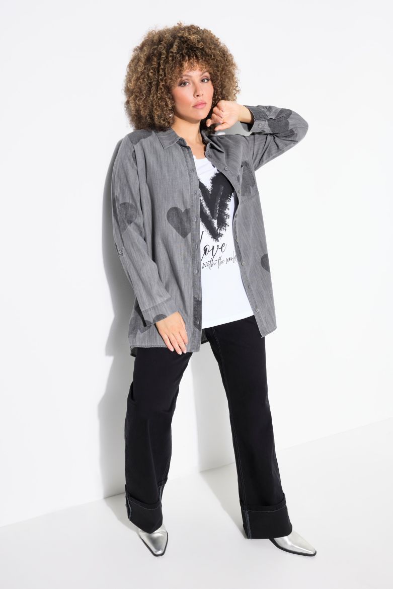 Plus size veliki brojevi Bluza dugih rukava A kroja za punije