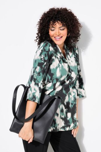 Plus size veliki brojevi Bluza 3/4 rukava V ovratnika za punije