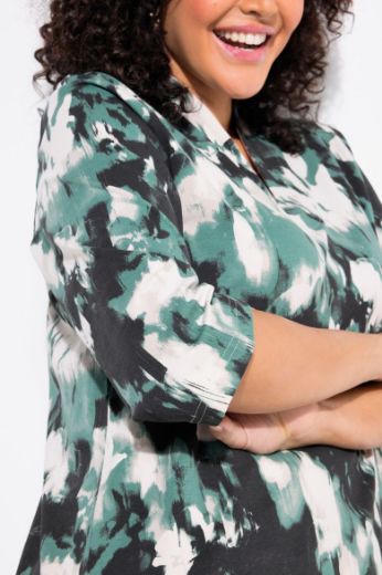Plus size veliki brojevi Bluza 3/4 rukava V ovratnika za punije