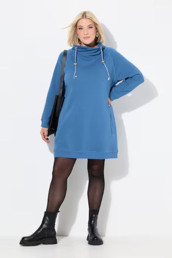 Plus size veliki brojevi Haljina povišenog ovratnika za punije