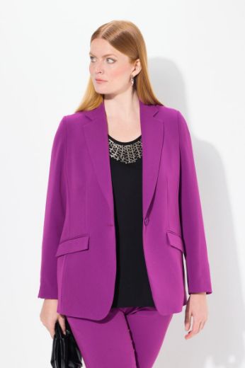 Plus size veliki brojevi Sako s kosim džepovima za punije