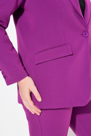 Plus size veliki brojevi Sako s kosim džepovima za punije