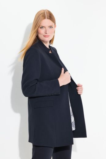 Plus size veliki brojevi Sako duži model povišenog ovratnika za punije