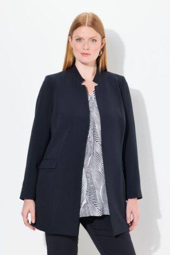 Plus size veliki brojevi Sako duži model povišenog ovratnika za punije
