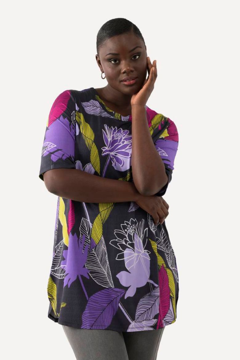 Plus size veliki brojevi Majica Slinky s printom za punije