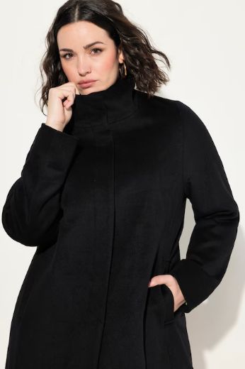 Plus size veliki brojevi Kaput elegantni od mješavine vune za punije