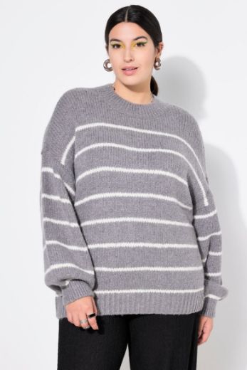 Plus size veliki brojevi Pulover na pruge za punije